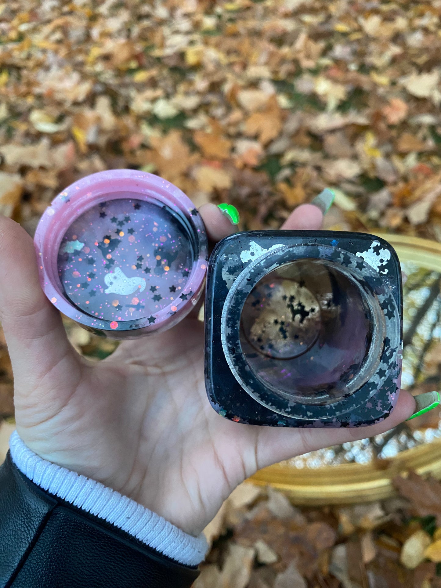 Mini pink stash jar