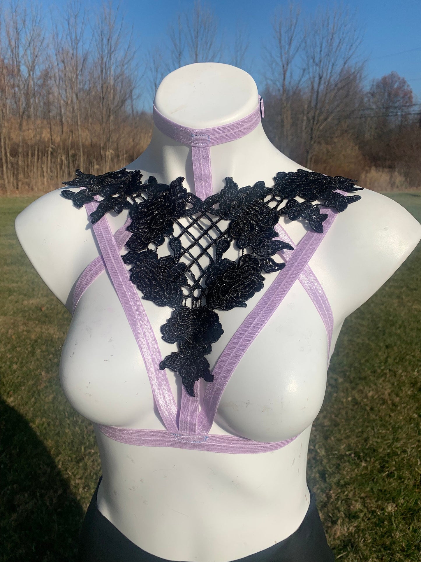 Pastel goth harness set