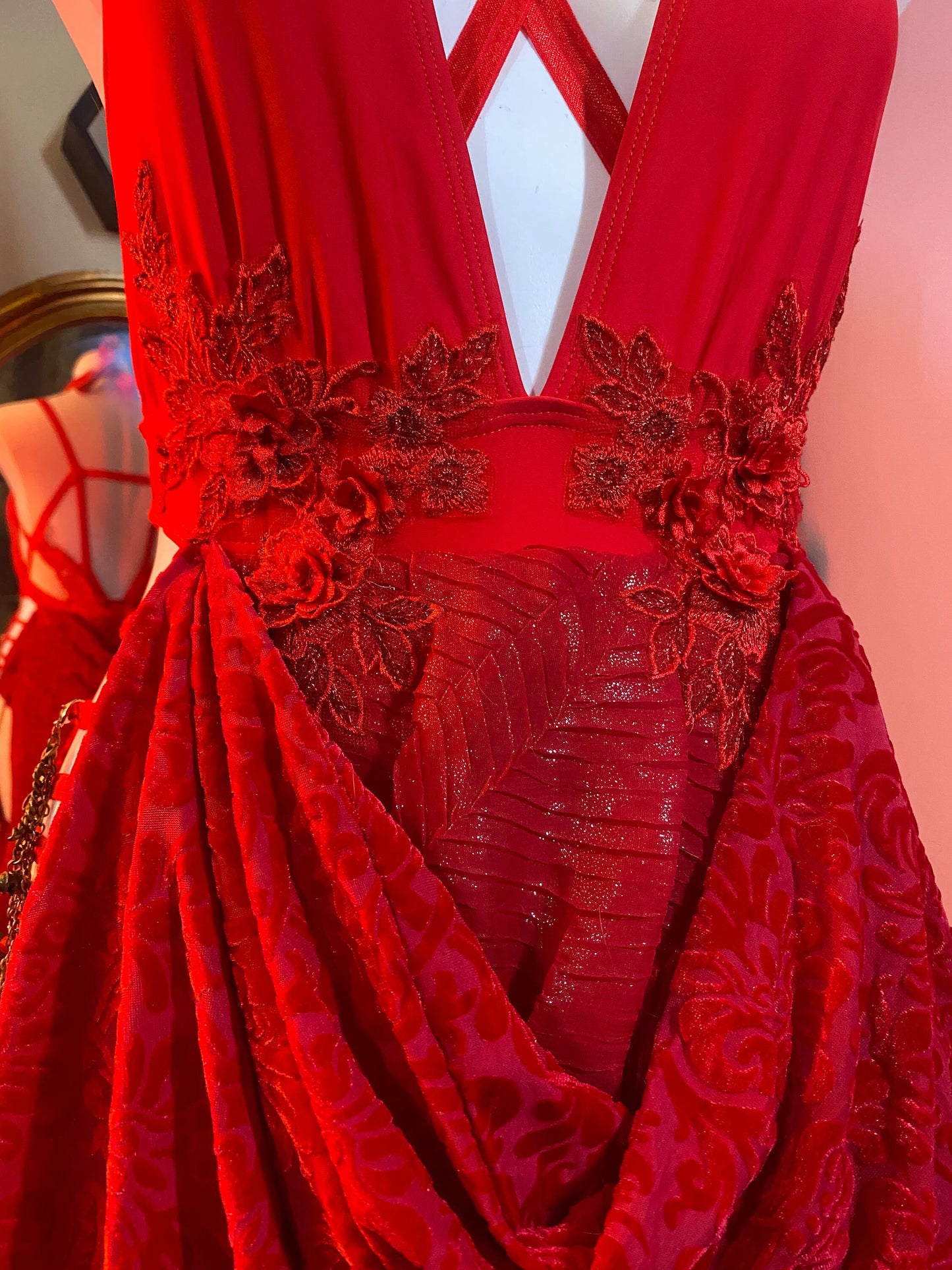 Eternal red flowing gown