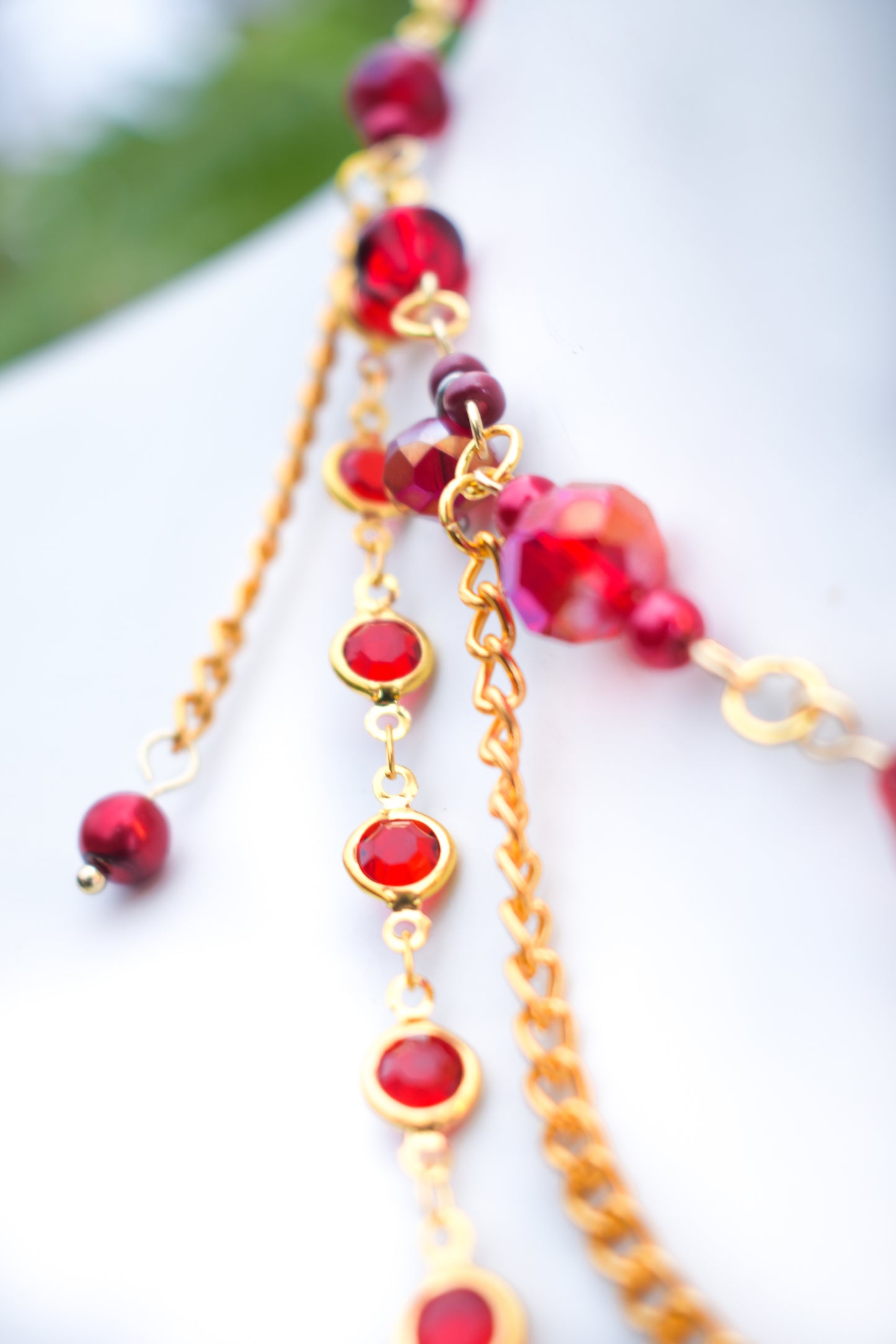 Draped in takeout necklace