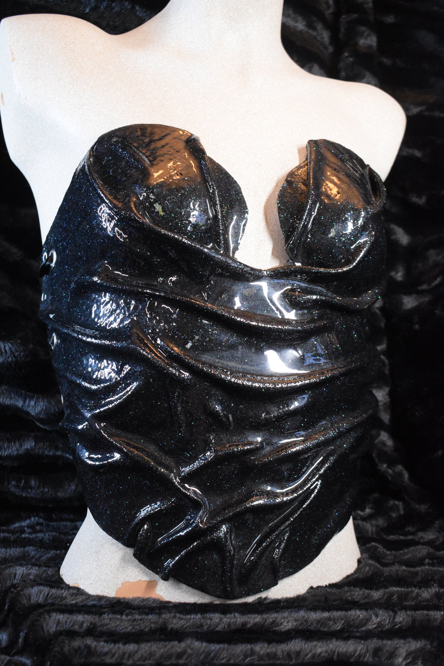 Black Glitter Corset