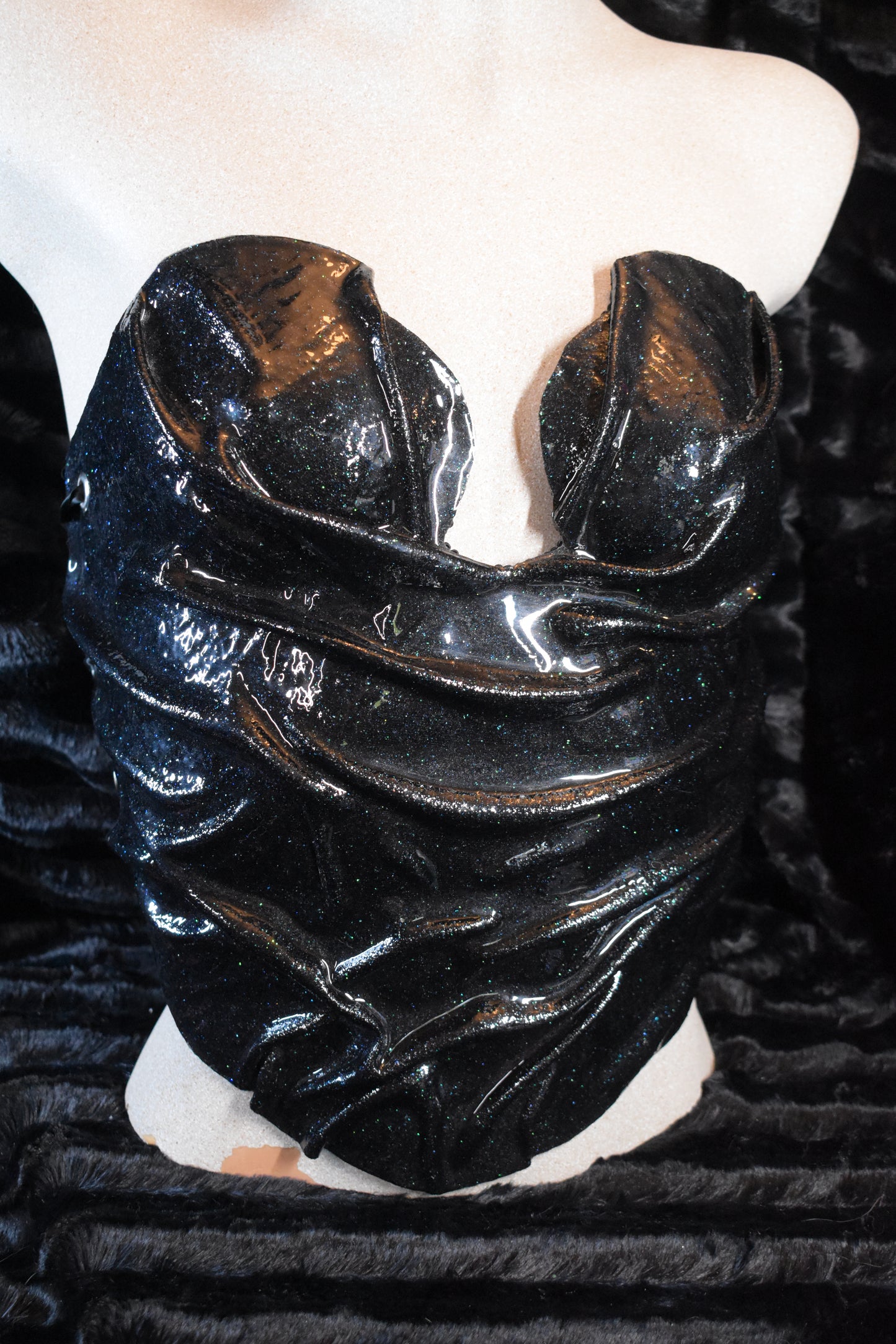 Black Glitter Corset