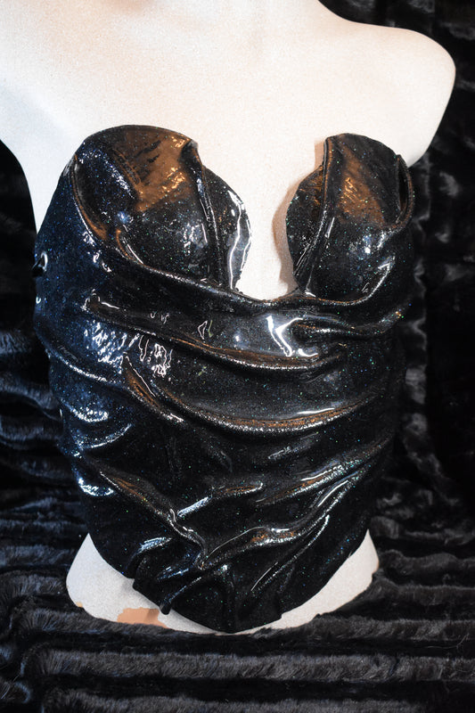 Black Glitter Corset