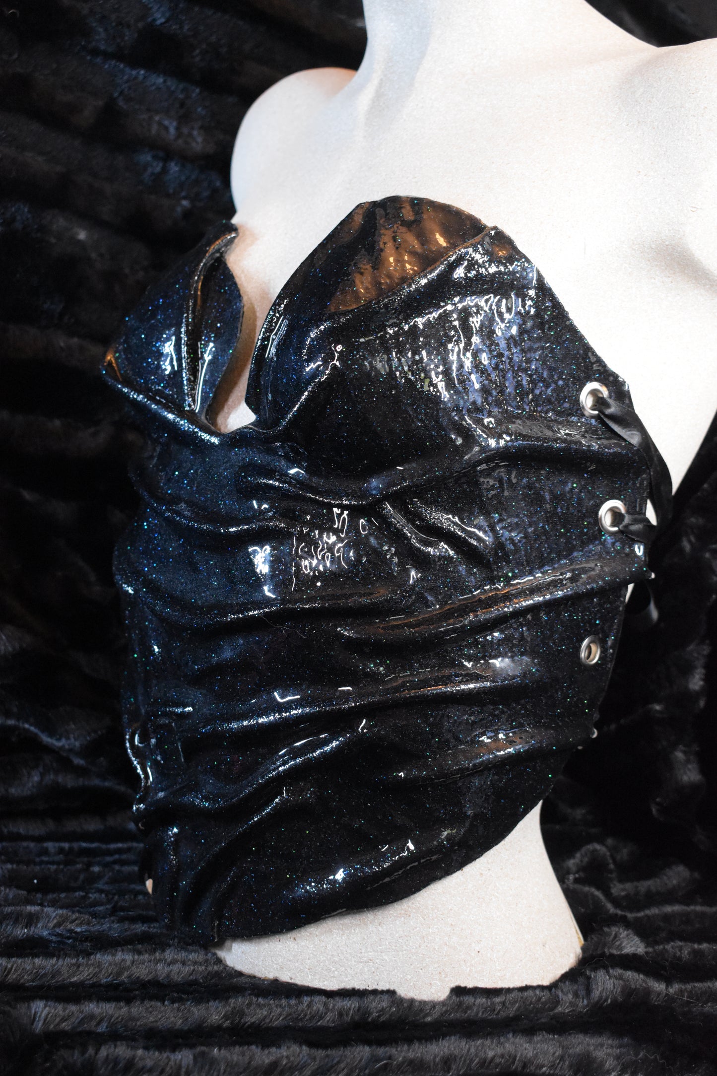 Black Glitter Corset
