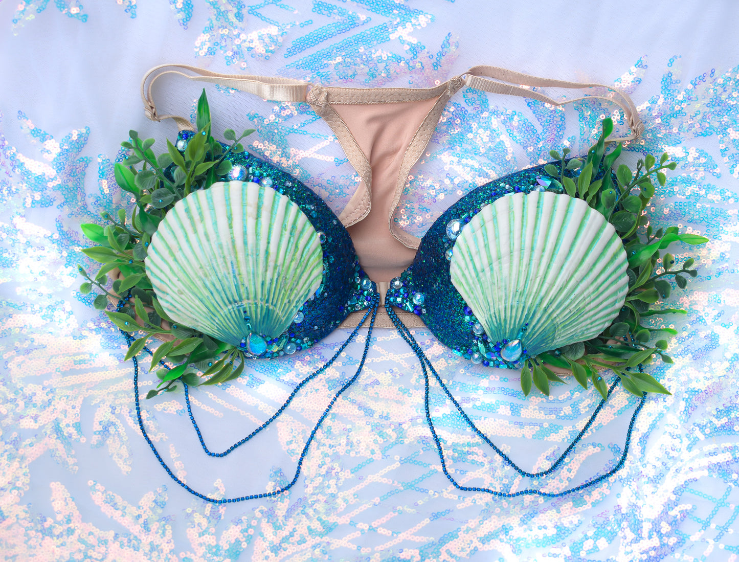 Ocean goddess mermaid bra