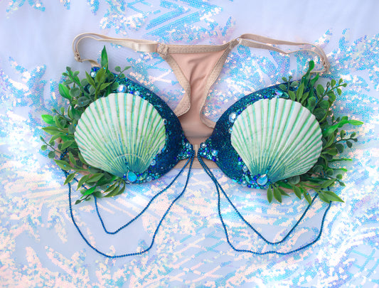 Ocean goddess mermaid bra