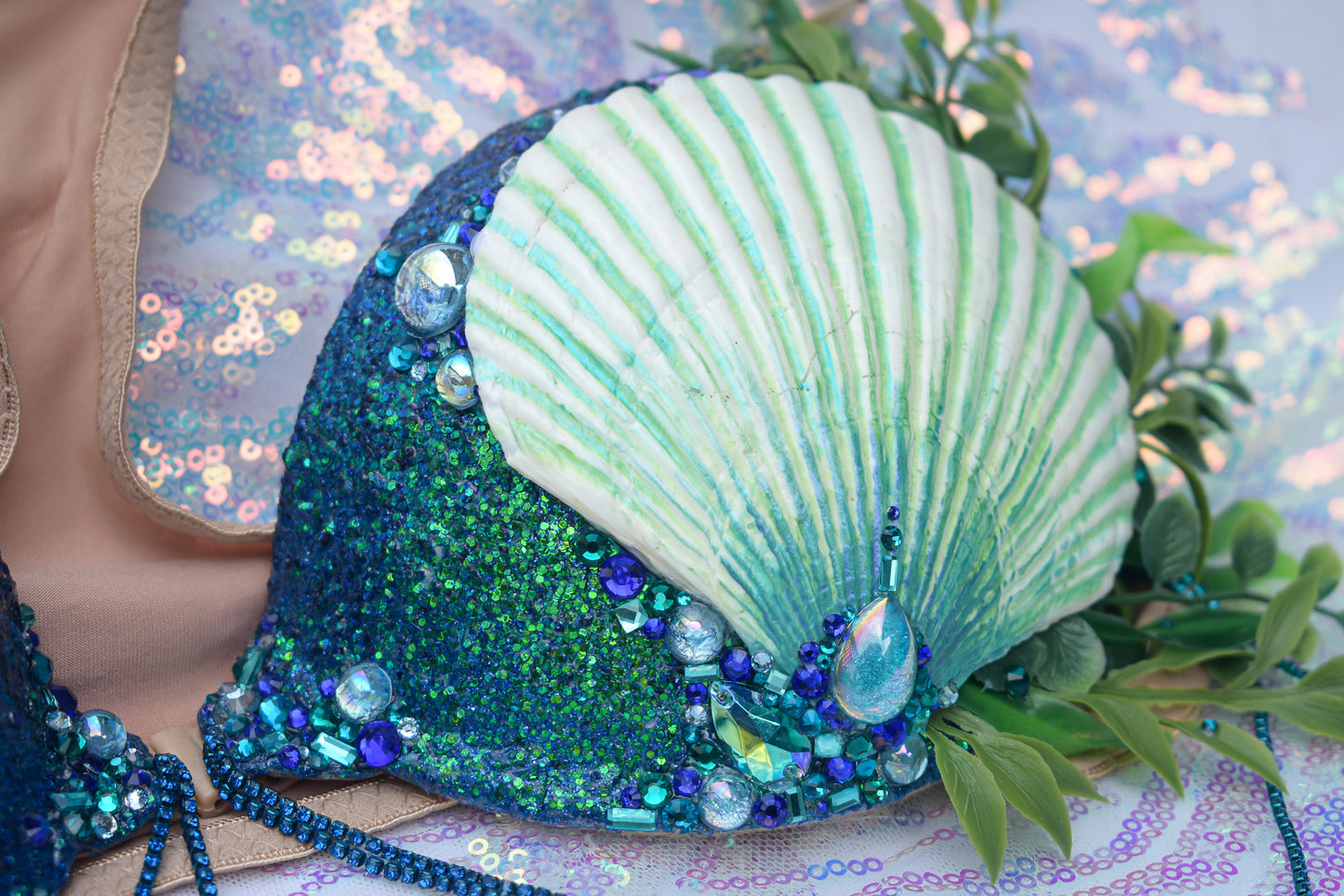 Ocean goddess mermaid bra