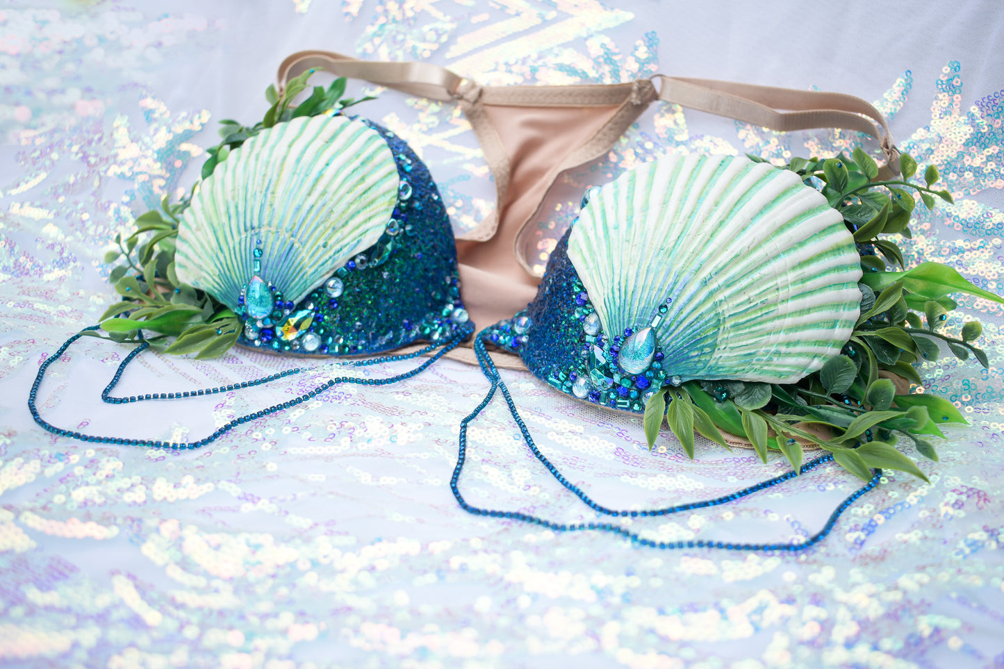 Ocean goddess mermaid bra