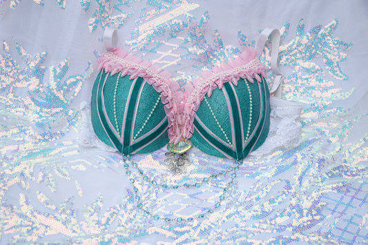 Seafoam candy mermaid bra
