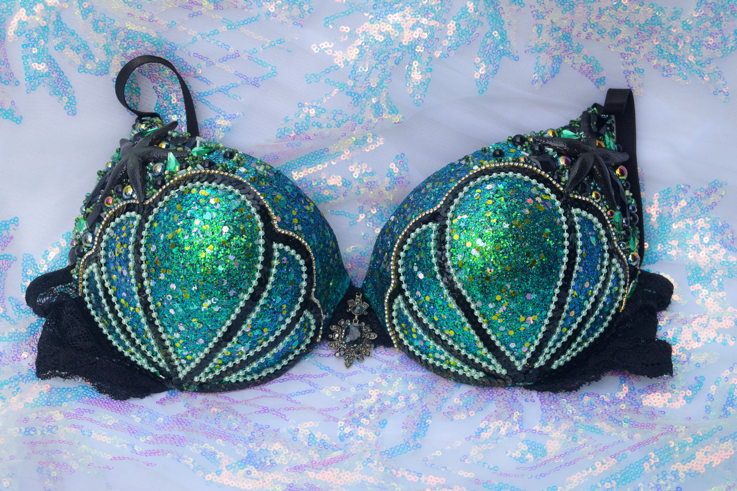 Aqua reflections mermaid bra
