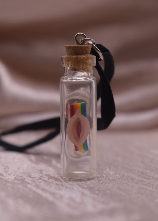 Rainbow vagina pendant