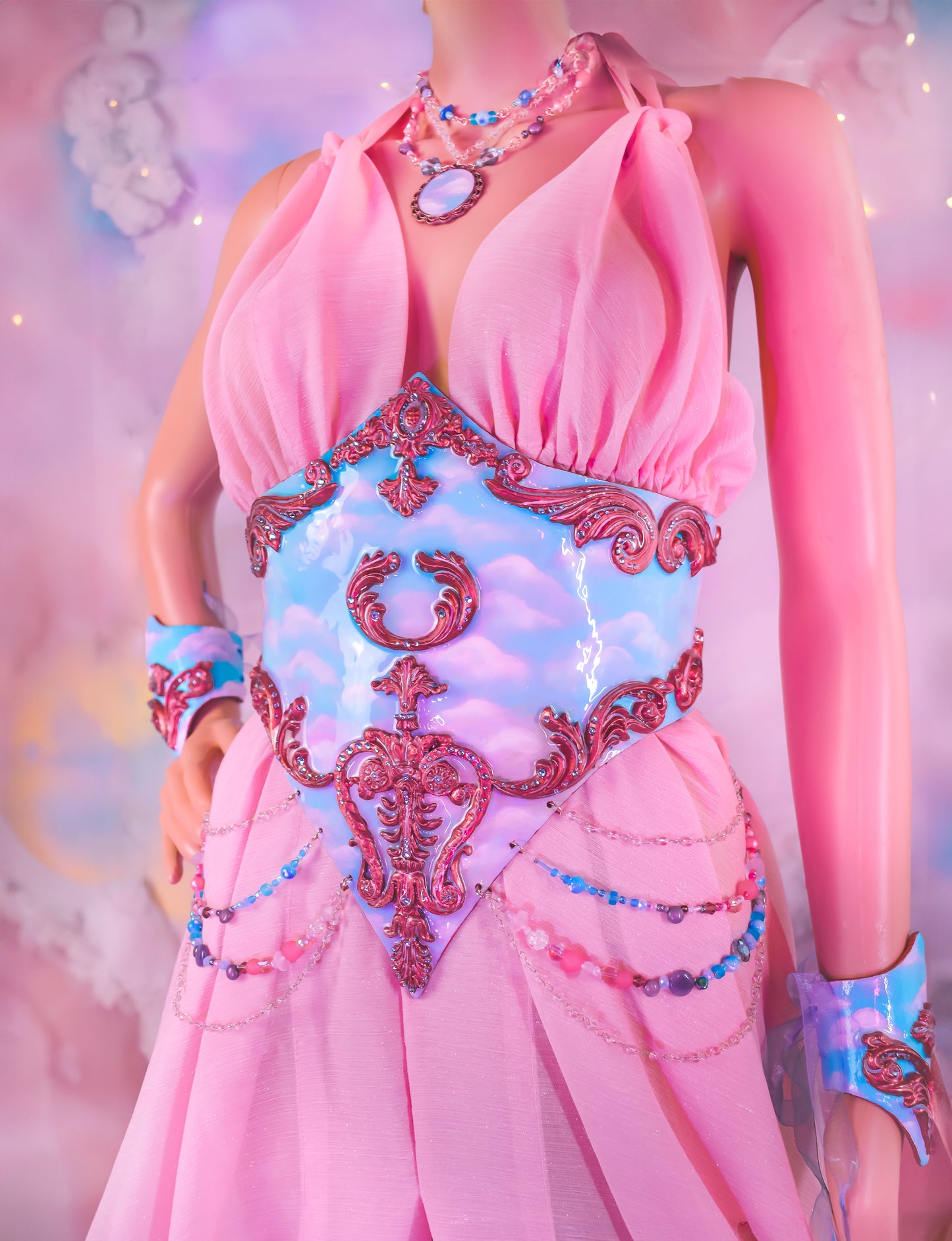 Ethereal angel resin corset