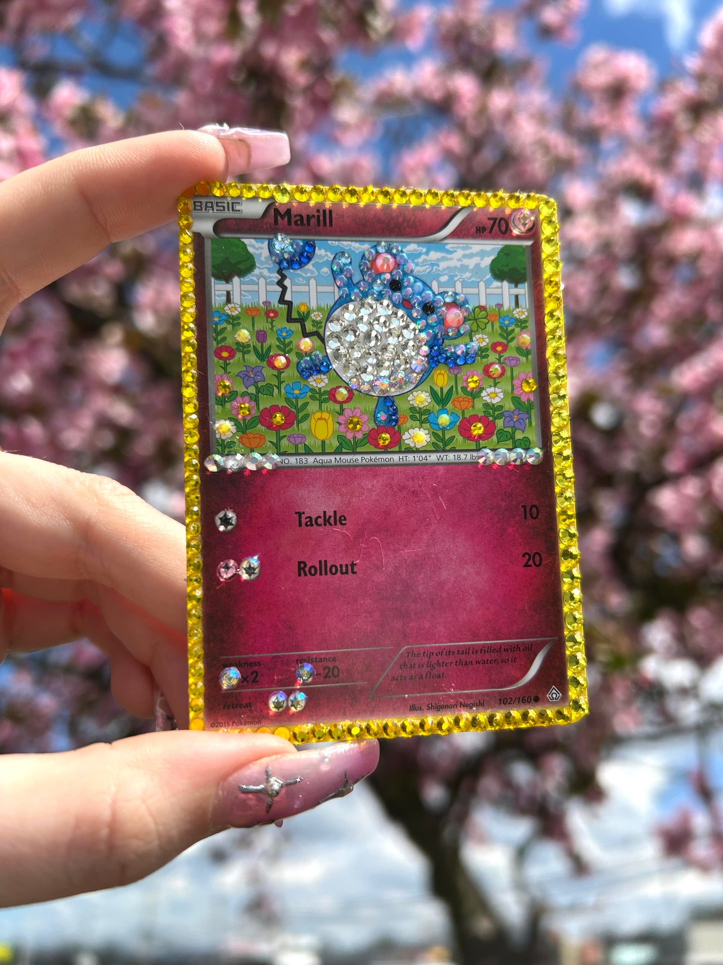 Rhinestoned Pokemon Cards