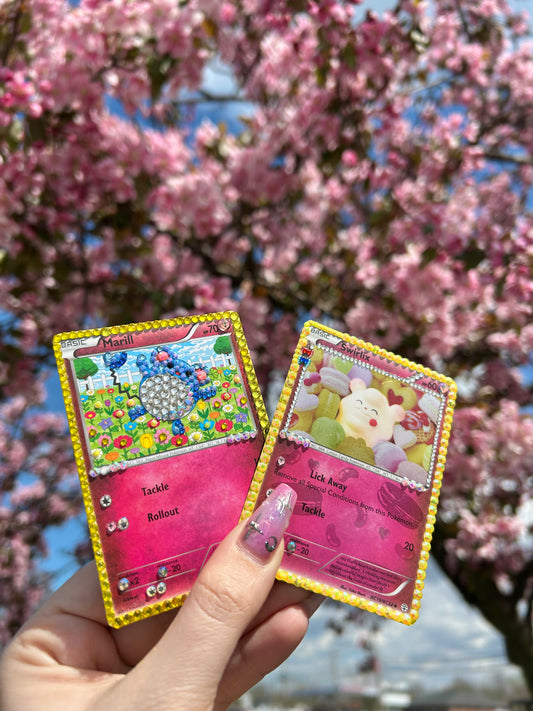 Rhinestoned Pokemon Cards