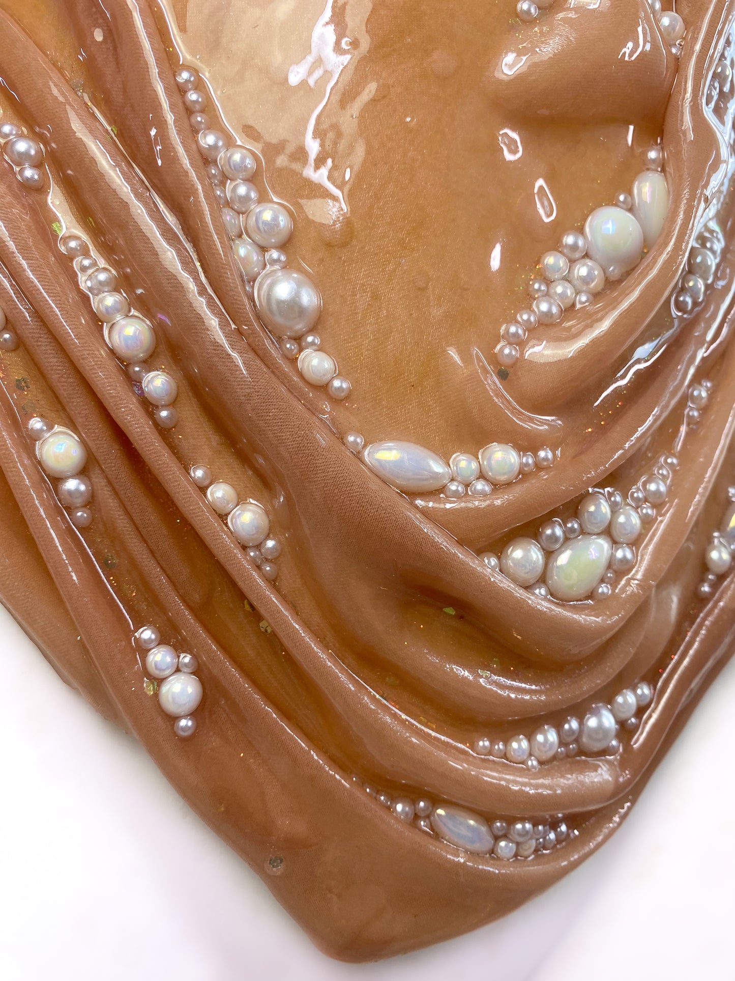Dripping in pearls resin corset top