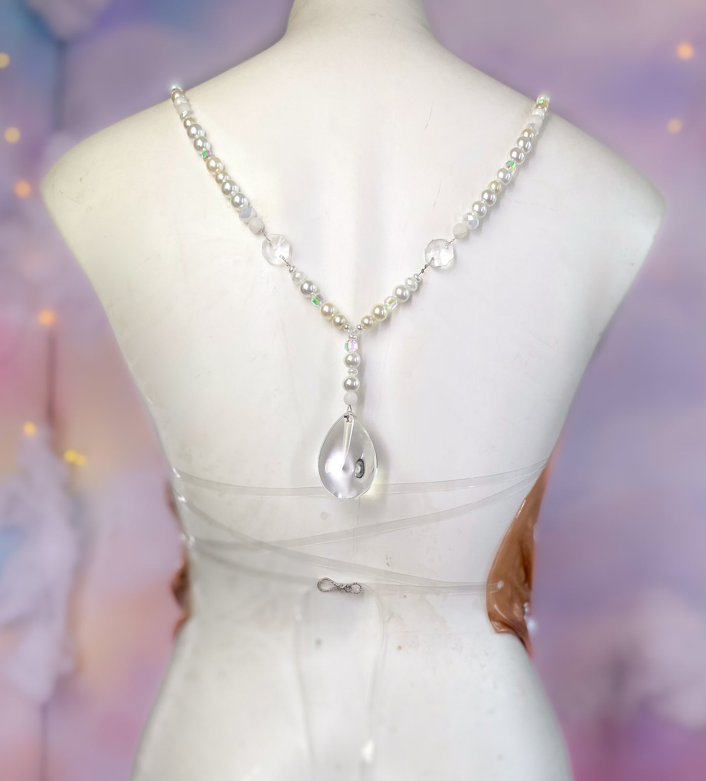 Dripping in pearls resin corset top