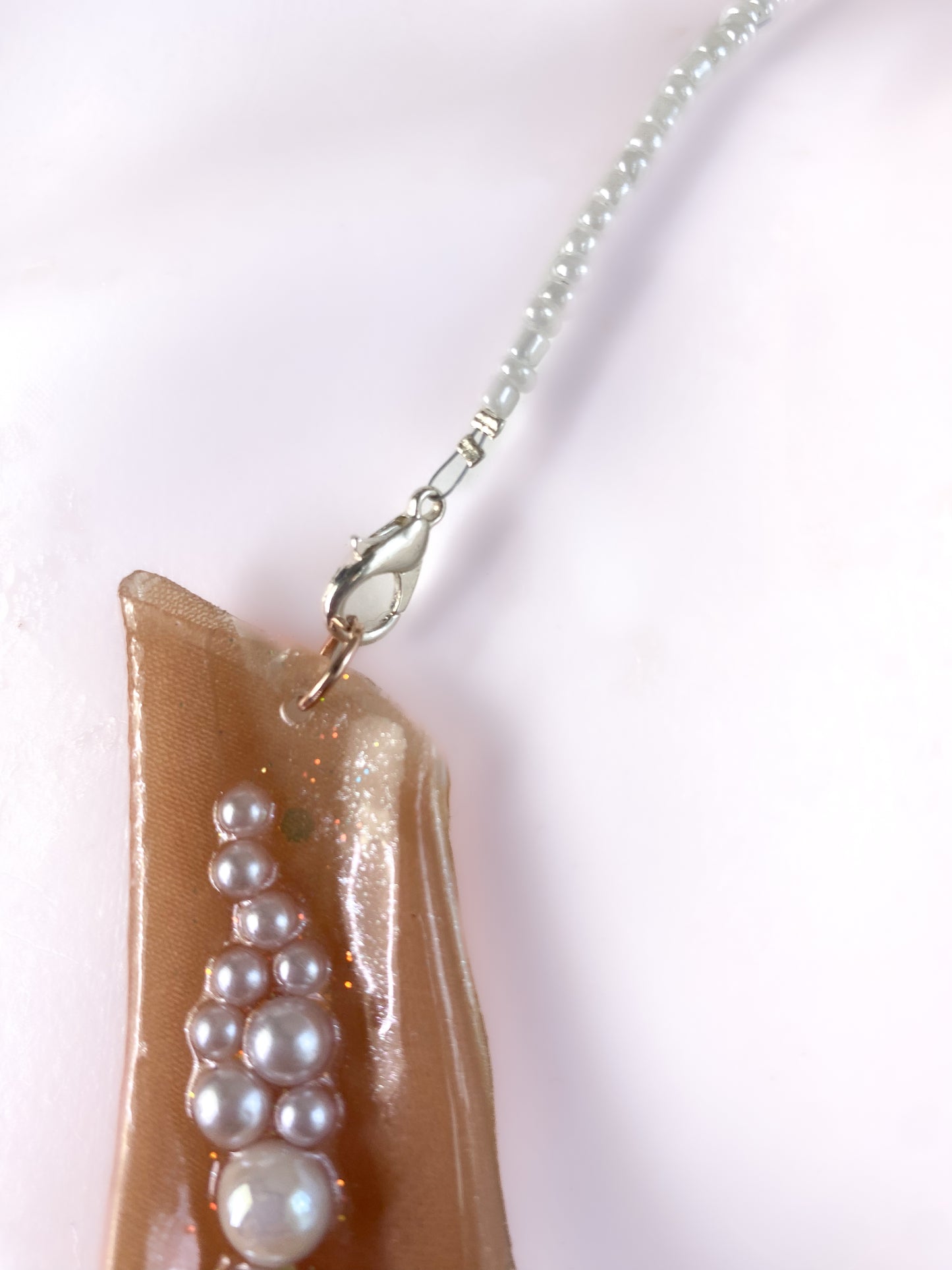 Dripping in pearls resin corset top