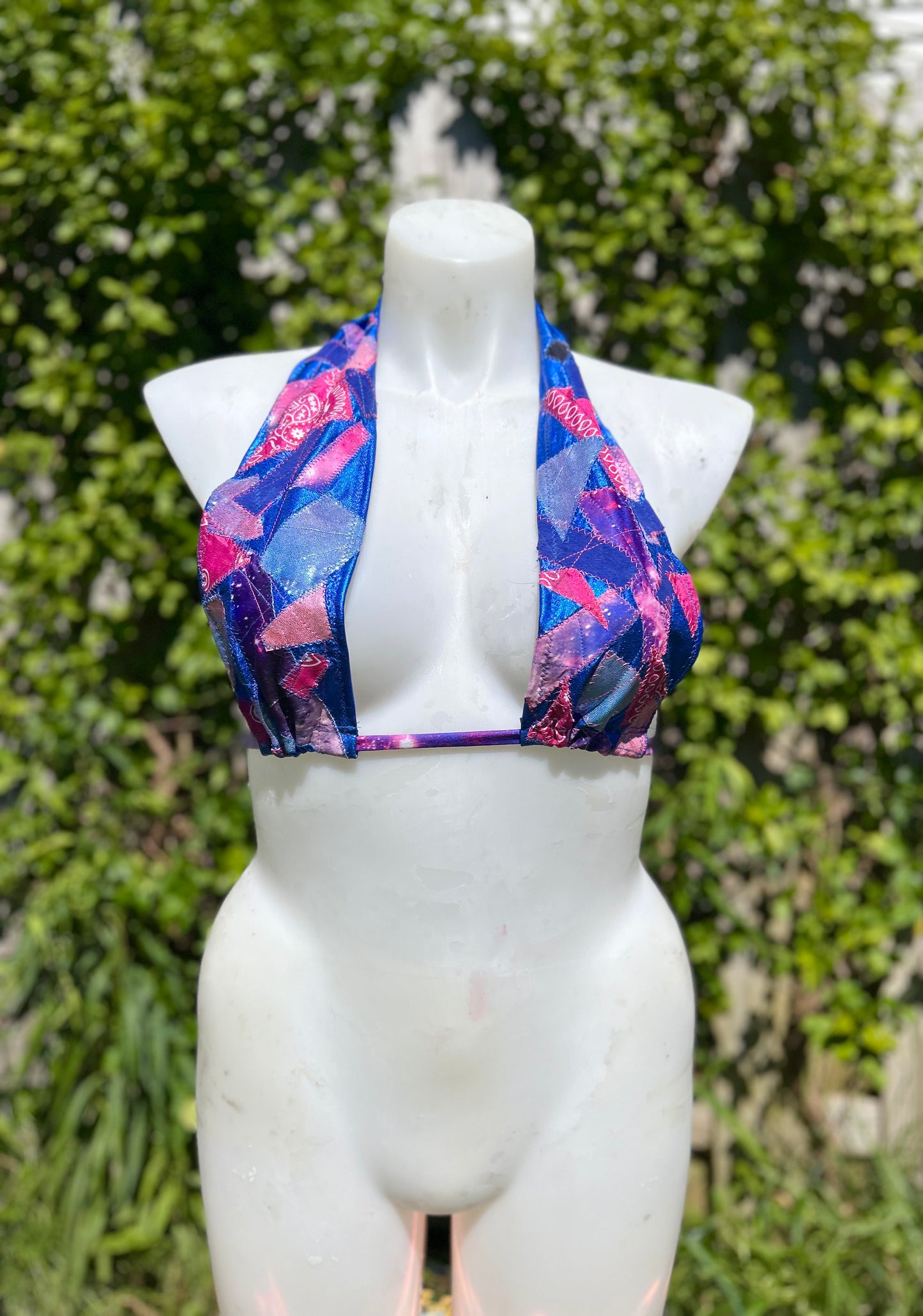 Quilted style bikini top