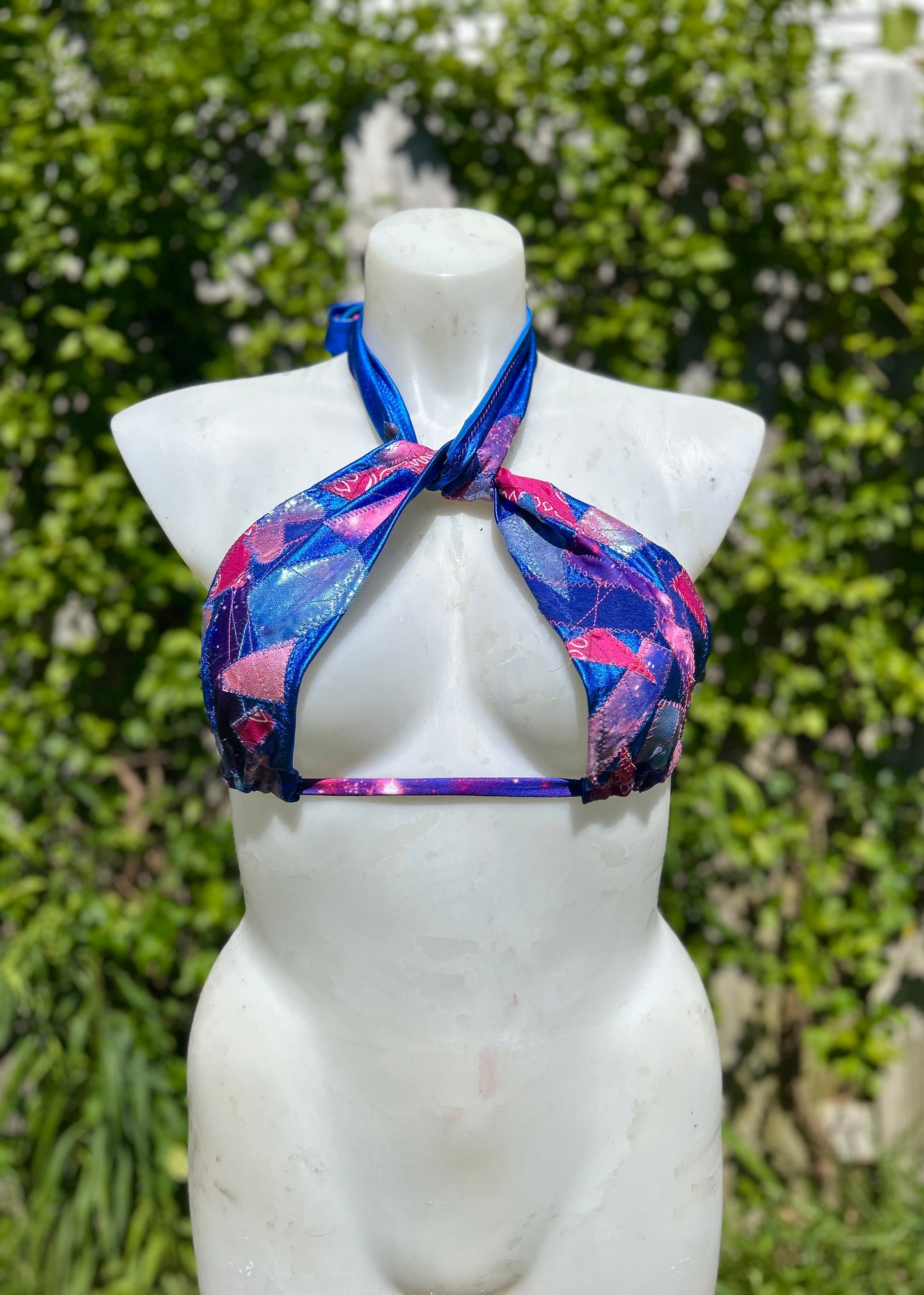 Quilted style bikini top