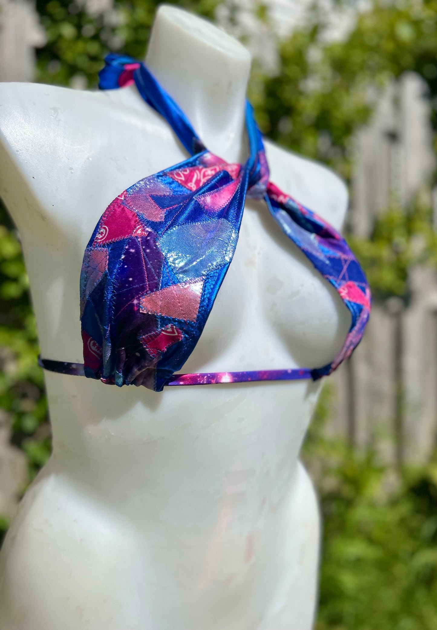 Quilted style bikini top