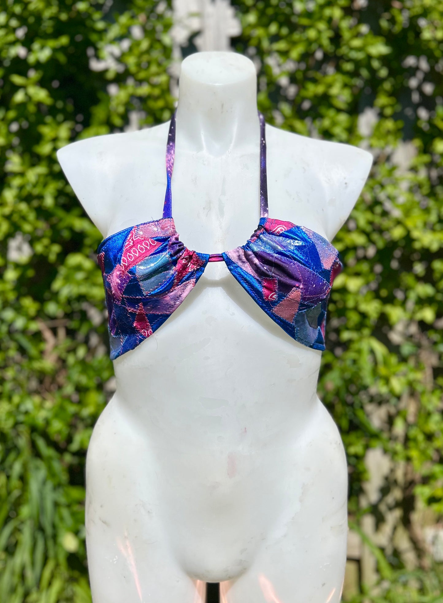 Quilted style bikini top