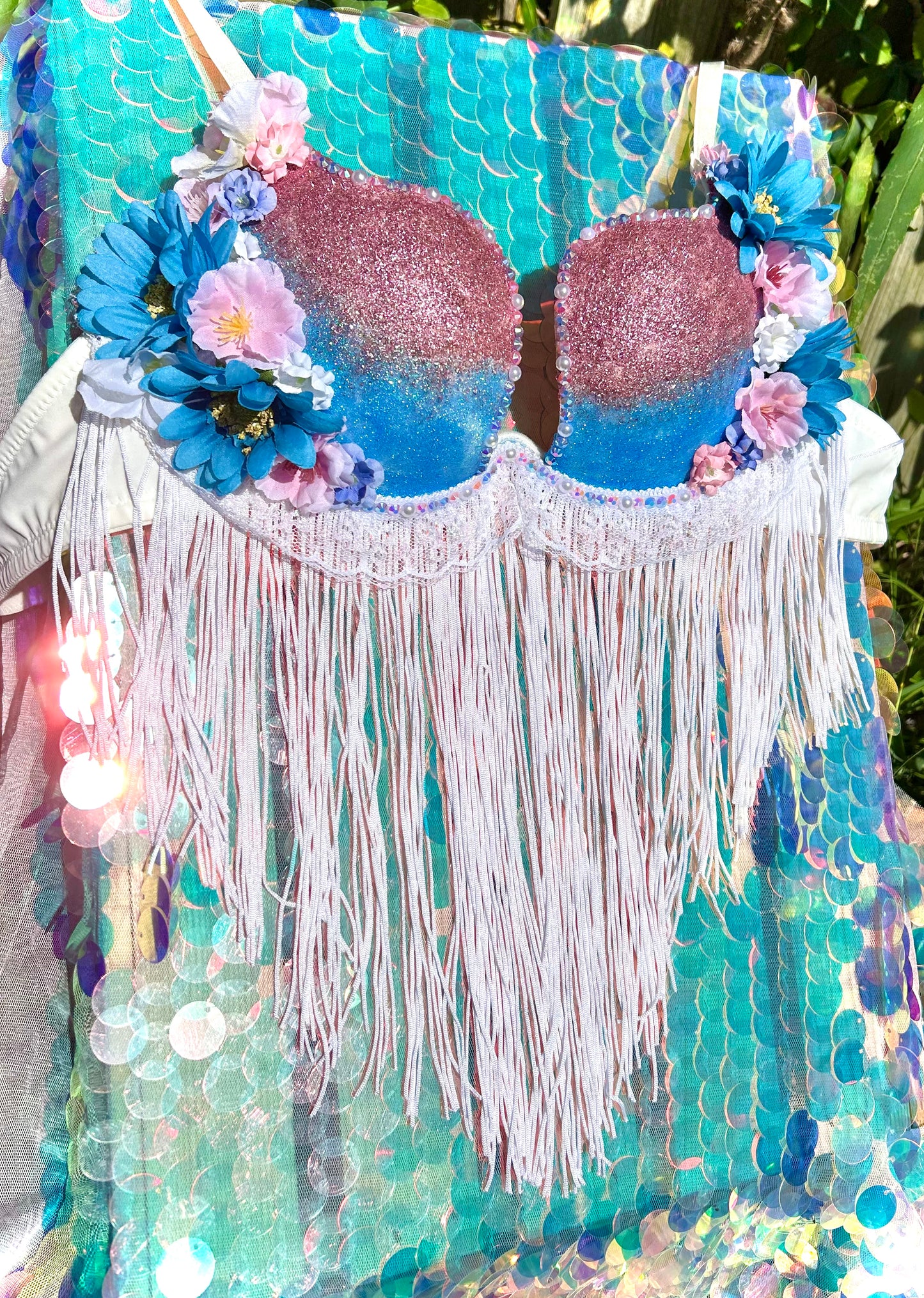 Pastel rave bra