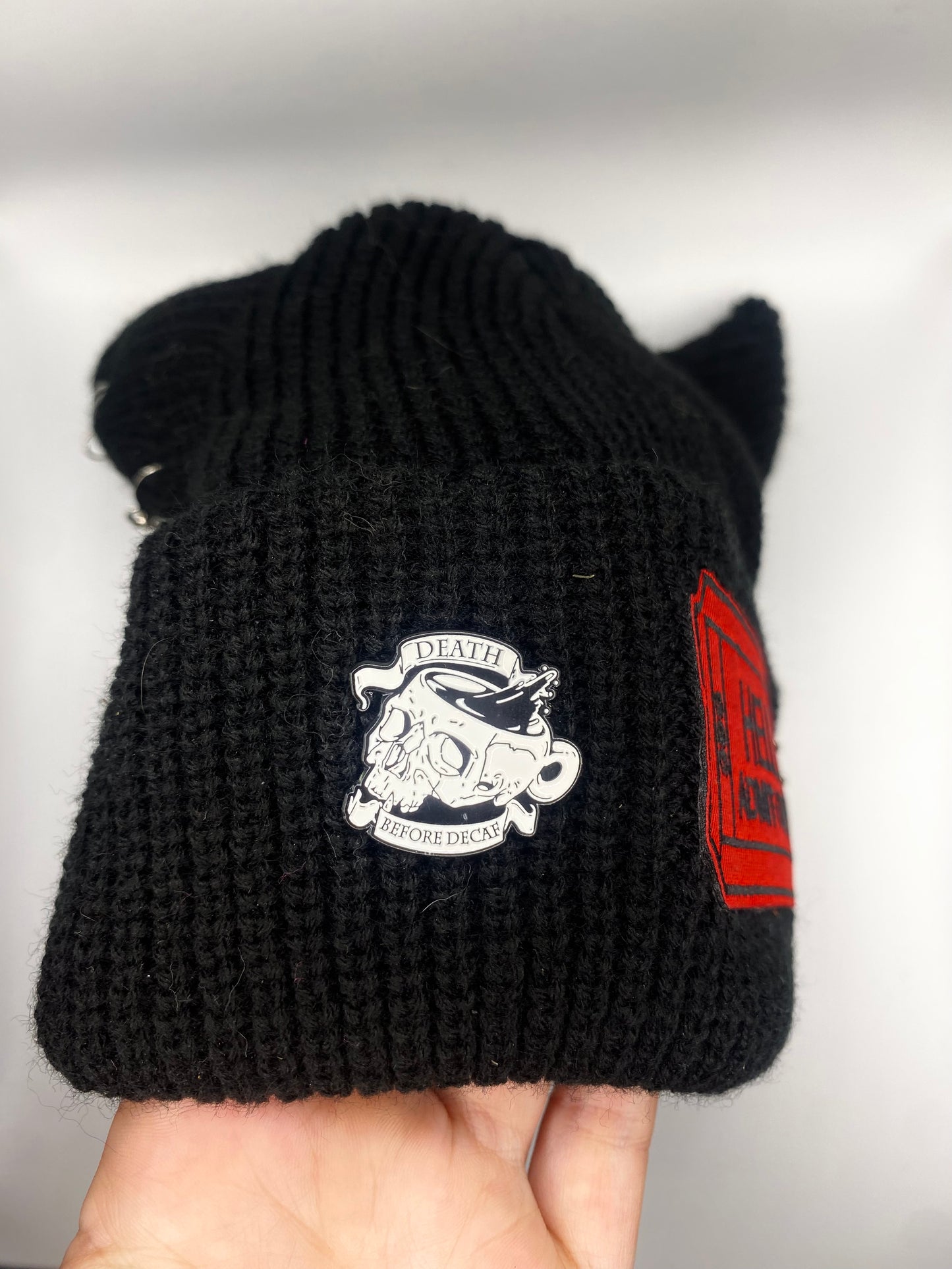 Ticket to hell horned beanie