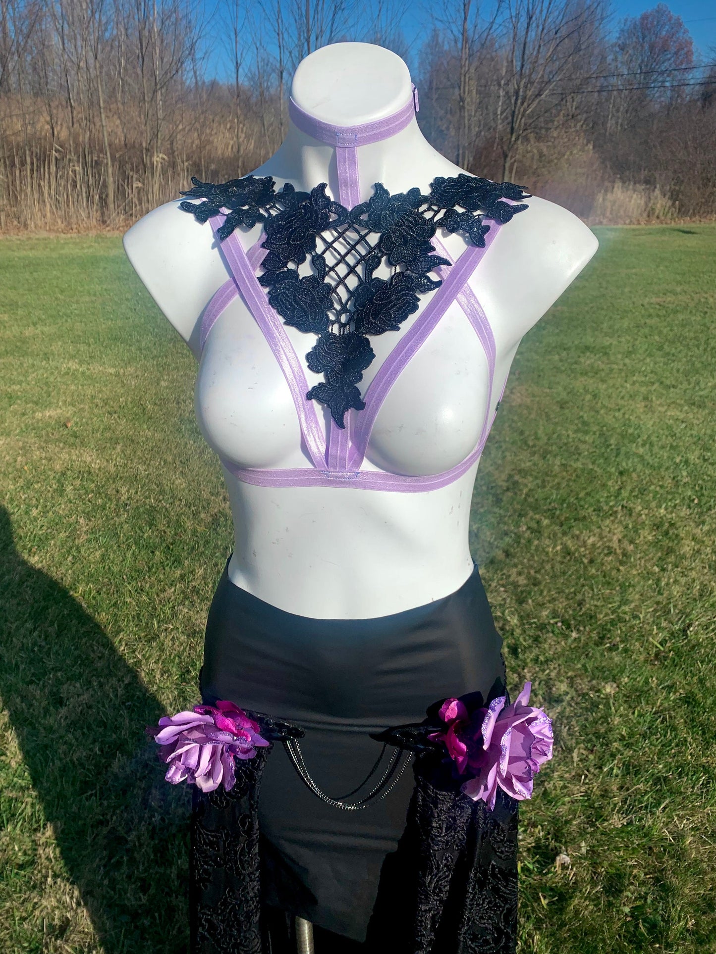 Pastel goth harness set