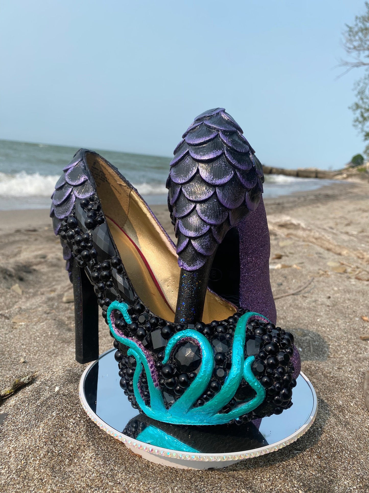 Octopus crystal mermaid heels